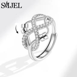 New Sunflower Anxiety Ring Fidget Spinner Rings for Women Cute Butterfly Hummingbird Charms Finger Ring Anti Stress Rotate Gifts