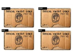 Funny Credit Card Sticker 2D Flat Skin PVC Waterproof Debit Card Cover Decal Bank Card Protector No Bubble EBT Gift