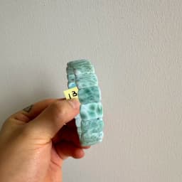 2026 AAA Grade Natural Larimar/Copper Pectolite Bead 10x14mm Bracelet Dominicana Genuine Larimar Gemstone Bangle Woman Wholesale