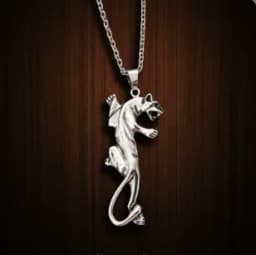 Panther Leopard Necklace Cougar Cheetah Pendant Unique Design Accessory Punk Animal Jewelry