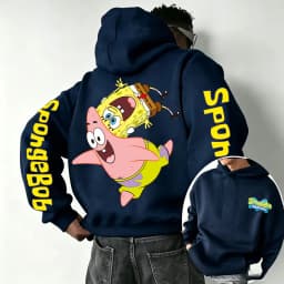 SpongeBob SquarePants and Patrick Star Cartoon Anime 2026 Spring and Autumn Men's and Women's Fashion Sports Hoodies