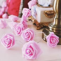 10/20 LED Rose Flower Shaped Led Light String Warm Lights Home Garden Party Decoration Lights Christmas Wedding Party Decoration