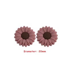 Sunrony 10pcs Mini Leaf Flower Silicone Beads For Jewelry Making Food Grade DIY Pacifier Chain Necklace Accessories