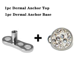 Sterilized Disposable Biopsy Dermal Anchor Puncher for Skin Surgical Steel Holding Pliers Professional Body Piercing Tool Forcep