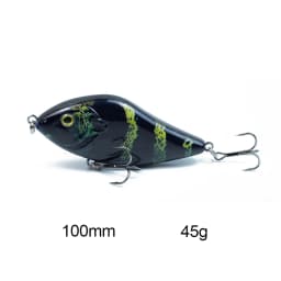 Hanlin Slow Sinking 10cm 45g Glider Jerkbait Wobblers for Big Game Fishing Pike Musky Fishing Lure Buster Artificial Bait Tackle