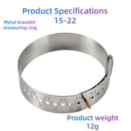 PHYHOO Metal Wrist Gauge Sizer Measuring Tools Wrist Scale Bracelet Gauge Bangle Gauge Metal Jewelry Making Tool