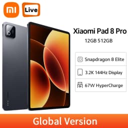 Global Version Xiaomi Pad 8 Pro 11.2" 3.2K 144Hz 3200×2136 Display Snapdragon 8 Elite Tablet 9200mAh Battery 67W HyperCharge