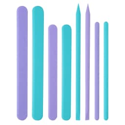 Reusable Silicone Stirring Sticks Set - Non-Stick Bubble Remover Tools, Scraper for Epoxy Resin DIY, Christmas Craft Supplies