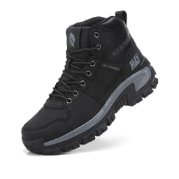 High-Top Leather Men's Boots Breathable Desert Combat Boots Outdoor Non-slip Hiking Boots Men Motorcycle Boots Work Ankle Boots