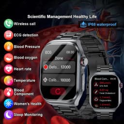 Smart Watch ET585 Men AMOLED ECG Blood Compositoin Health Monitoring Bluetooth Call Women Sports Fitness Tracker Smartwatch