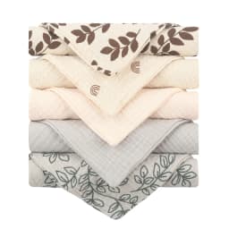 5PCS Soft Absorbent Gauze Cotton Baby Towels Wipe Face Cloths Towel Face Handkerchief Baby Bathing Feeding Washcloth