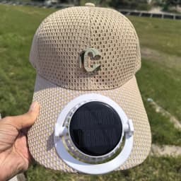 New Solar-Powered Charging Fan Cap Summer Extended Brim Mesh Breathable UV Protection Outdoor Hat Sun-Protective Baseball Cap