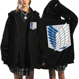 Anime Attack on Titan Final Season Zip Up Hoodie Shingeki No Kyojin Y2k Zippper Jackets Sweatshirts Eren Yeager Mange Streetwear