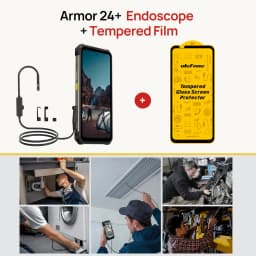Ulefone Armor 24 Rugged Smartphone Up to 24GB RAM 256GB ROM 22000mAh 66W 64MP Night Camera 6.78"120Hz Android 15 Global Version