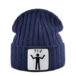 Knitted Skullies Beanie With Animals Patch Men Women Outdoor Casual Sport Hats Autumn Winter Solid Color Hip Hop Beanies