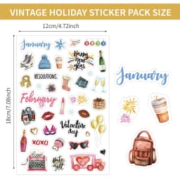210 Cartoon-themed Planner Stickers English Schedule Management Labels Daily Journal Decorations Holiday-themed Index Tabs