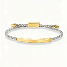Custom Engraved Logo Name SOS Number Bracelet Gold Color Stainless Steel Bracelet for Men Women Adjustable Braided Rope Jewelry