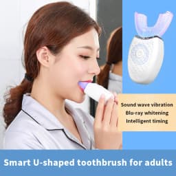 Electric Toothbrush U-Type 360 Degrees Intelligent Silicon Head Electric Toothbrush Automatic USB Rechargeable Waterproof