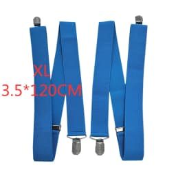 3.5 cm Wide Solid Color No Cross Suspenders Men 4 Strong Clips Women Suspender For wedding Party Trouser Braces