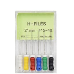 6Pcs/Pack Dental Files Hand Use H-Files 21/25mm Stainless Steel Endodontic Root Canal Files Dentist Tools Dental Lab Instruments