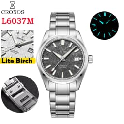 Cronos Men Watch 39mm Automatic Wristwatches White Dial Solid Links Sapphire 10 ATM L6037M