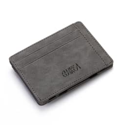 2026 Men Ultra Thin PU Leather Mini Small Magic Wallet with Zipper Coin Pocket Purse Women Pouch ID Credit Bank Card Case Holder