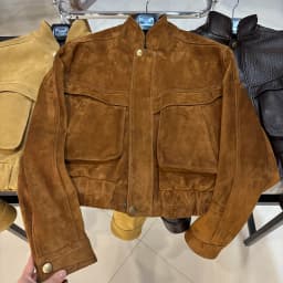 YOLOAgain 2026 Spring Short Suede Bomber Jacket Women Genuine Sheepskin Leather Jacket Ladies
