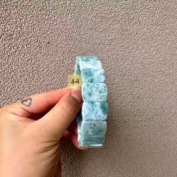 2026 AAA Grade Natural Larimar/Copper Pectolite Bead 10x14mm Bracelet Dominicana Genuine Larimar Gemstone Bangle Woman Wholesale
