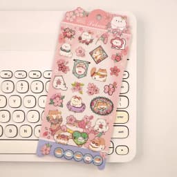Korean Import Original NEKONI Sakura Animals Cherry Blossom Decor Stickers Scrapbooking Diy Journaling Cute Stationery Stickers