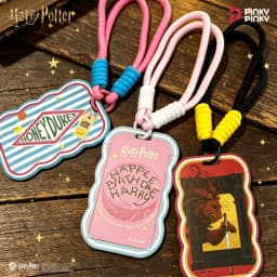 Pinky Harry Potter Card Holder Bag Charm Pendant for Daily Halloween Christmas Birthday Gift for Students Fans Women