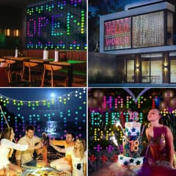 Smart RGBIC Curtain Lights LED Fairy Lights App Control Music Sync DIY Pattern IP67 Waterproof for Bedroom Backdrop Decoration