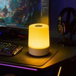 Contemporary Style LED RGB Night Light Soft Glow Multicolor Cylinder Design Touch Control Rechargeable Bedside Lamp for Home