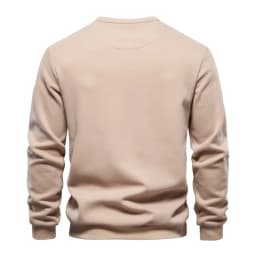 Autumn Solid Crew Neck Long Sleeve Sweatshirt Men's Loose Casual Streetwear