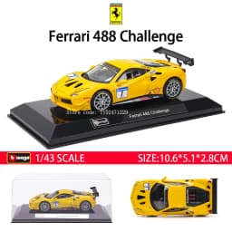 Bburago 1:43 Le Mans Ferrari 499P 2024 488 250 512 Alloy Luxury Vehicle Diecast Pull Back Cars Model Toy Collection Gift