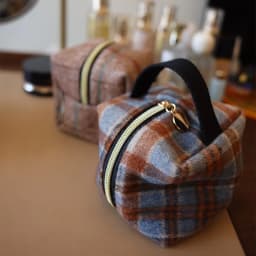 Geometric Cube Bag Metal Zipper Handle Fabric Brushed Creative Twill Square Wave Pattern Storage Bag Small Cosmetic Bag