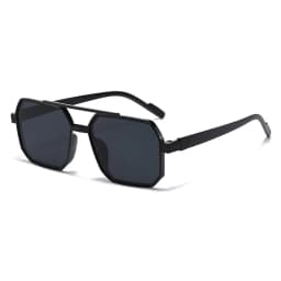 Hiking New Fashion Double Beam Polygonal Anti Light Glasses Retro Personalized Trendy Large Frame Eyewear European and American