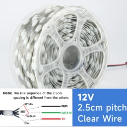 12V 4pin Data Return WS2811 WS2812 LED Seed Pixel String Lights Full Color Individually Addressable RGB for DIY Curtain Light