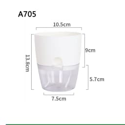 2 Layer Soilless Cultivation Flower Pot Cotton Rope Self Watering Hydroponic Plant Basin Automatic Irrigation Lazy Flowerpot 1Pc