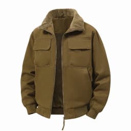 Men's Winter Jackets Plush Men's Cargo Jacket Fleece Parkas Lamb Fur Lining Men's Cold Jacket Thickening Motorcycle Jacket 3356