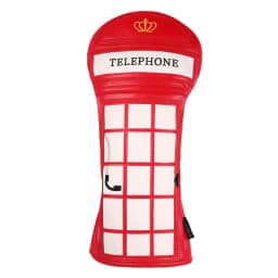 Black PU Leather Embroidery Golf Head Covers Driver Fairway Woods Hybird Blade Large Mallet Putter Cover