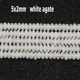 44 Types White Chalcedony Jade Agate Bead Natural Stone Rondelle Cube Faceted Loose Beads for Jewelry Making Bracelets Accessory