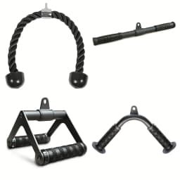 Cable Machine Attachment, Row Double D Handles, Tricep Rope, Straight Tricep Bar, V Bar, LAT Pulldown Gym Accessories