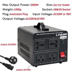 AC Voltage Transformer 2000W 5000W AC110V AC220V 240V Power Converter Voltage Step Up/Step Down Converter