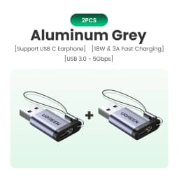 UGREEN USB C Adapter USB 3.0 2.0 Male to USB 3.1 Type C Female Type-C Adapter for Laptop Samsung Xiaomi 10 Earphone USB Adapter