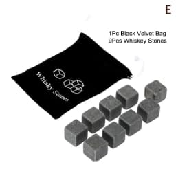 Father'S Day Gift Whiskey Stones Set 8 Pcs Granite Ice Cubes+ 2 Pcs Cups For Whisky In Wooden Bottle Box Present For Dad〔CC11〕