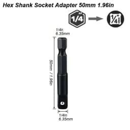 1/4 Hex Shank Square Converter Conversion to Socket Adapter for Impact Drill Wrench Drill Bit Conversion Joint Extension Rod