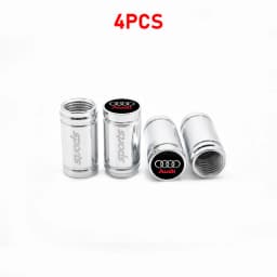 4Pcs For Audi Sports A4 B5 B6 B9 A1 A3 8L A6 C5 C7 Q3 Q5 Q7 Car Tire Tyre Valve Dust Caps Stem Covers Car Wheel Air Valve Cover