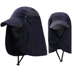 Men Women Wide Brim Sun Protection Hat with Neck Flap for Spring Summer Hiking Fishing UPF 50+ UV Protection Outdoor Cap