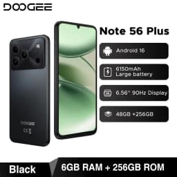 Global Version DOOGEE Note56 Plus Android 16 Smartphone 48GB+256GB 6150mAh Large Battery 6.56'' 90Hz Display 50MP Camera NFC
