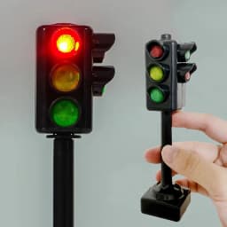 1/2pcs Mini Traffic Signs Road Light Block, Children's Safety Education Children's Puzzle Traffic Light Toys, Gifts for Kids